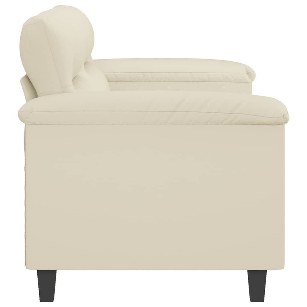 2-seater sofa, cream, 140 cm, ecological leather
