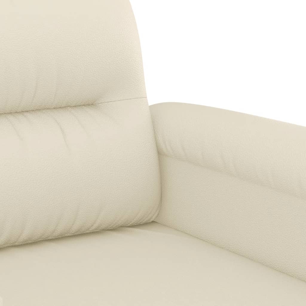2-seater sofa, cream, 140 cm, ecological leather