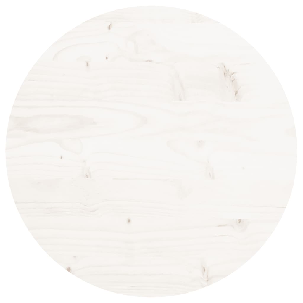 Round table top, white, Ø40x3 cm, solid pine wood