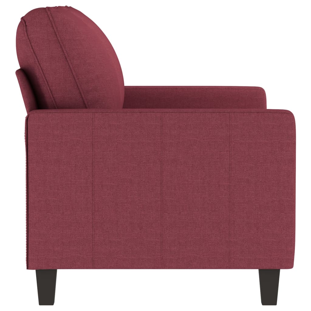 2-seater sofa, wine red, 120 cm, fabric