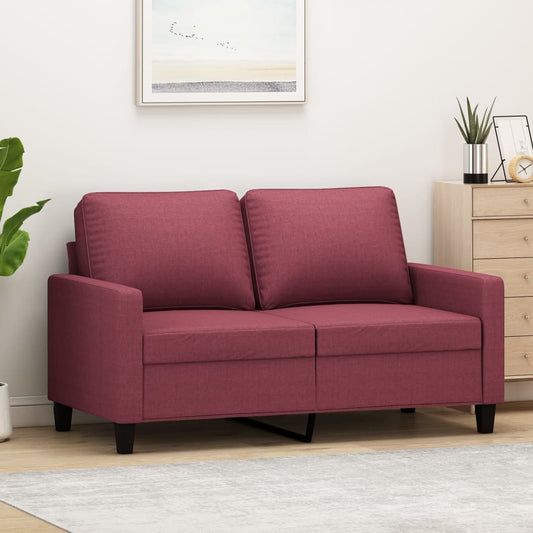 2-seater sofa, wine red, 120 cm, fabric