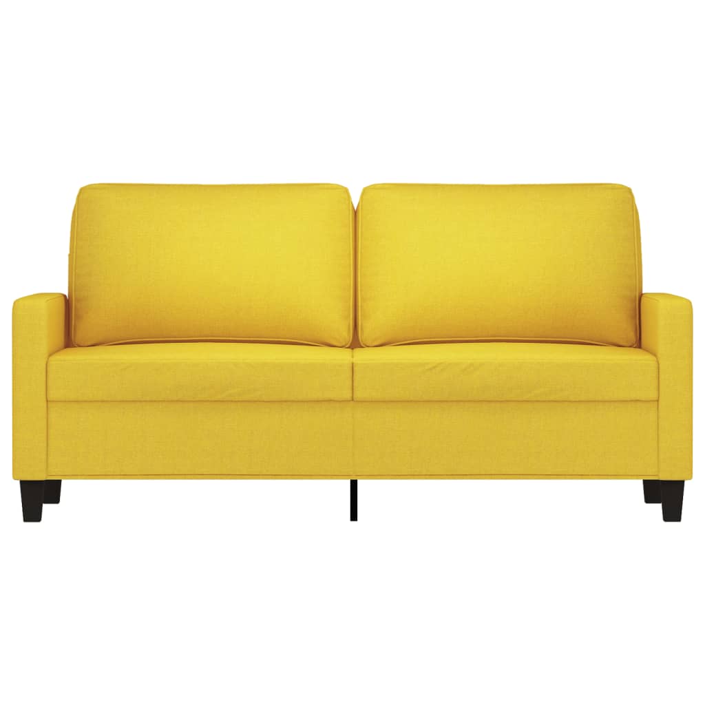 2-seater sofa, light yellow, 140 cm, textile material