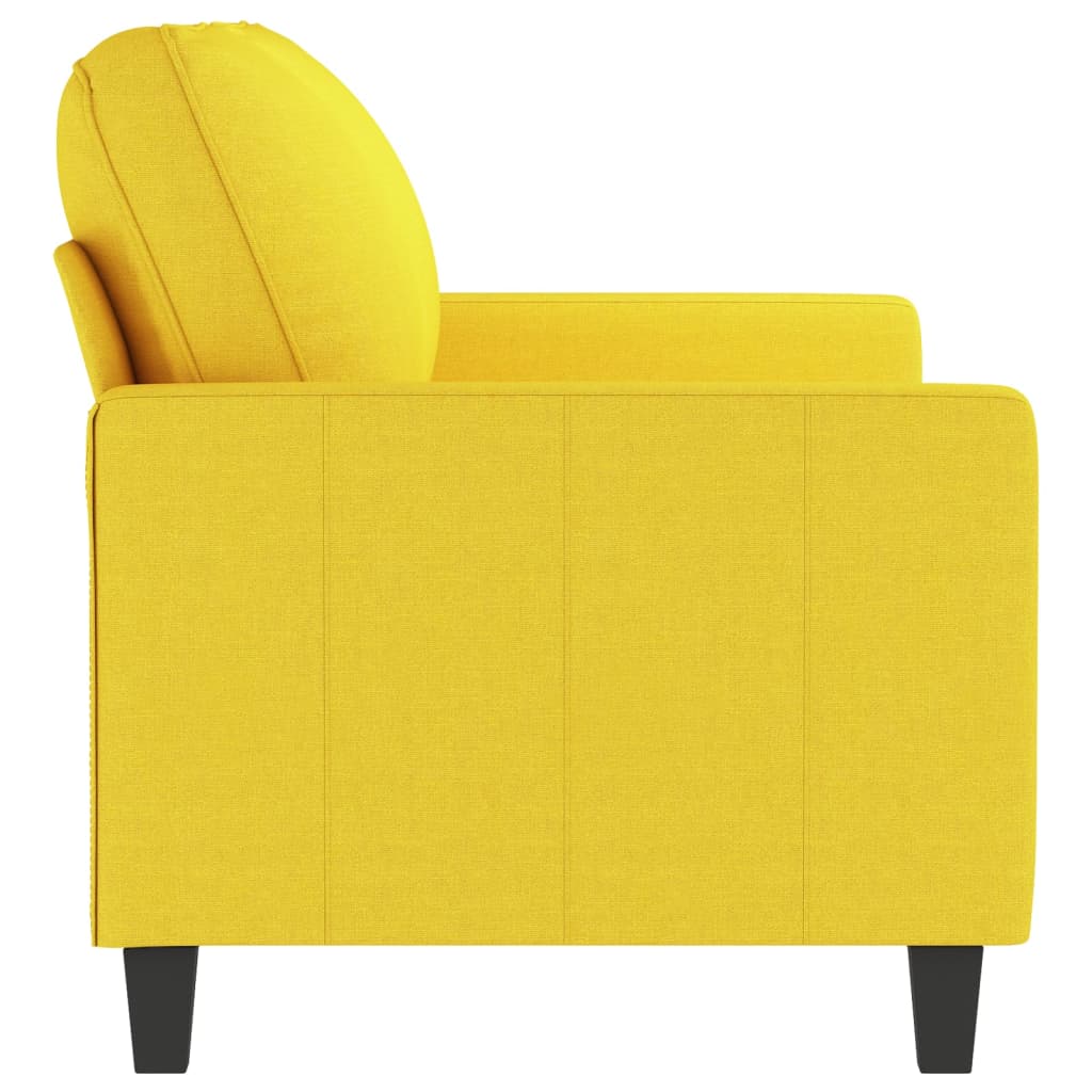 2-seater sofa, light yellow, 140 cm, textile material