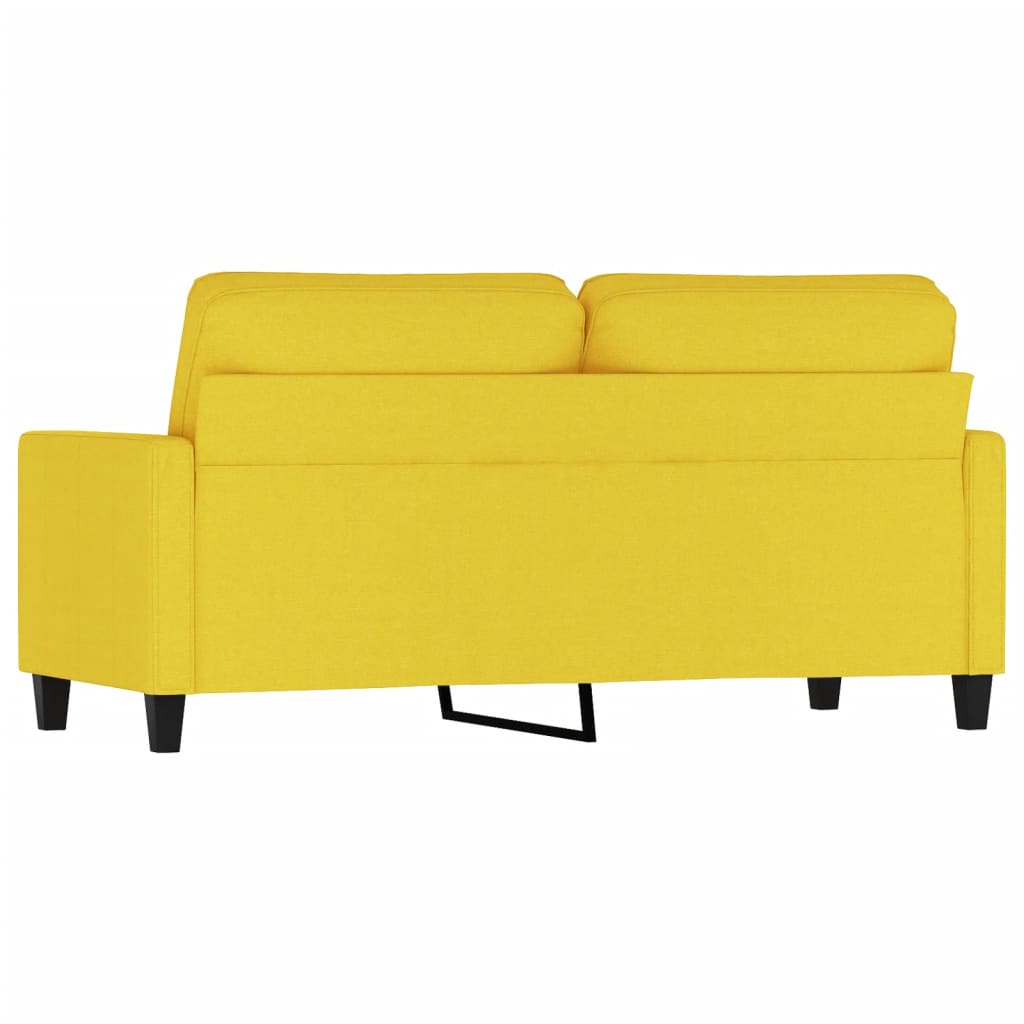 2-seater sofa, light yellow, 140 cm, textile material