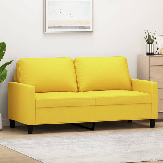 2-seater sofa, light yellow, 140 cm, textile material