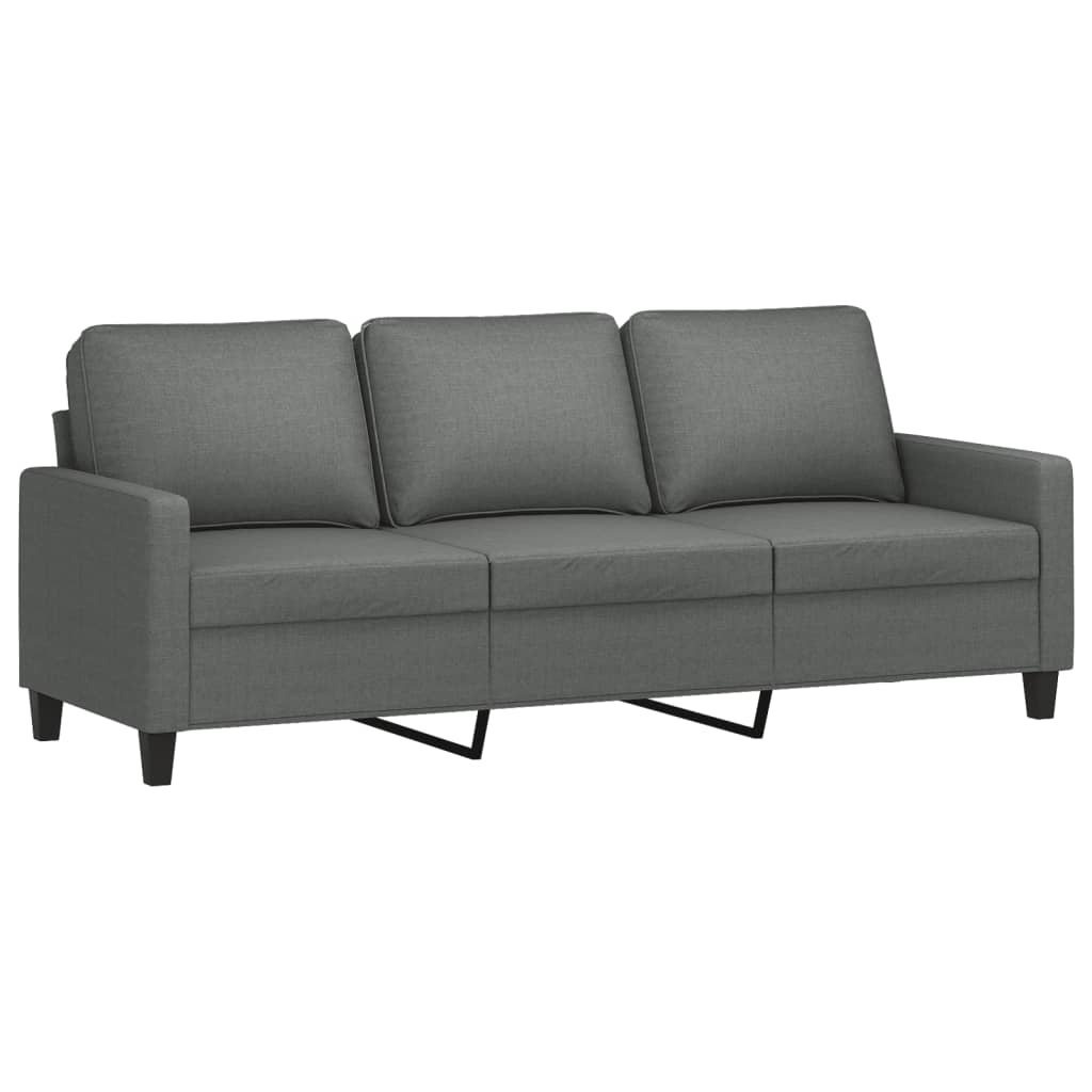 3-seater sofa, dark grey, 180 cm, fabric
