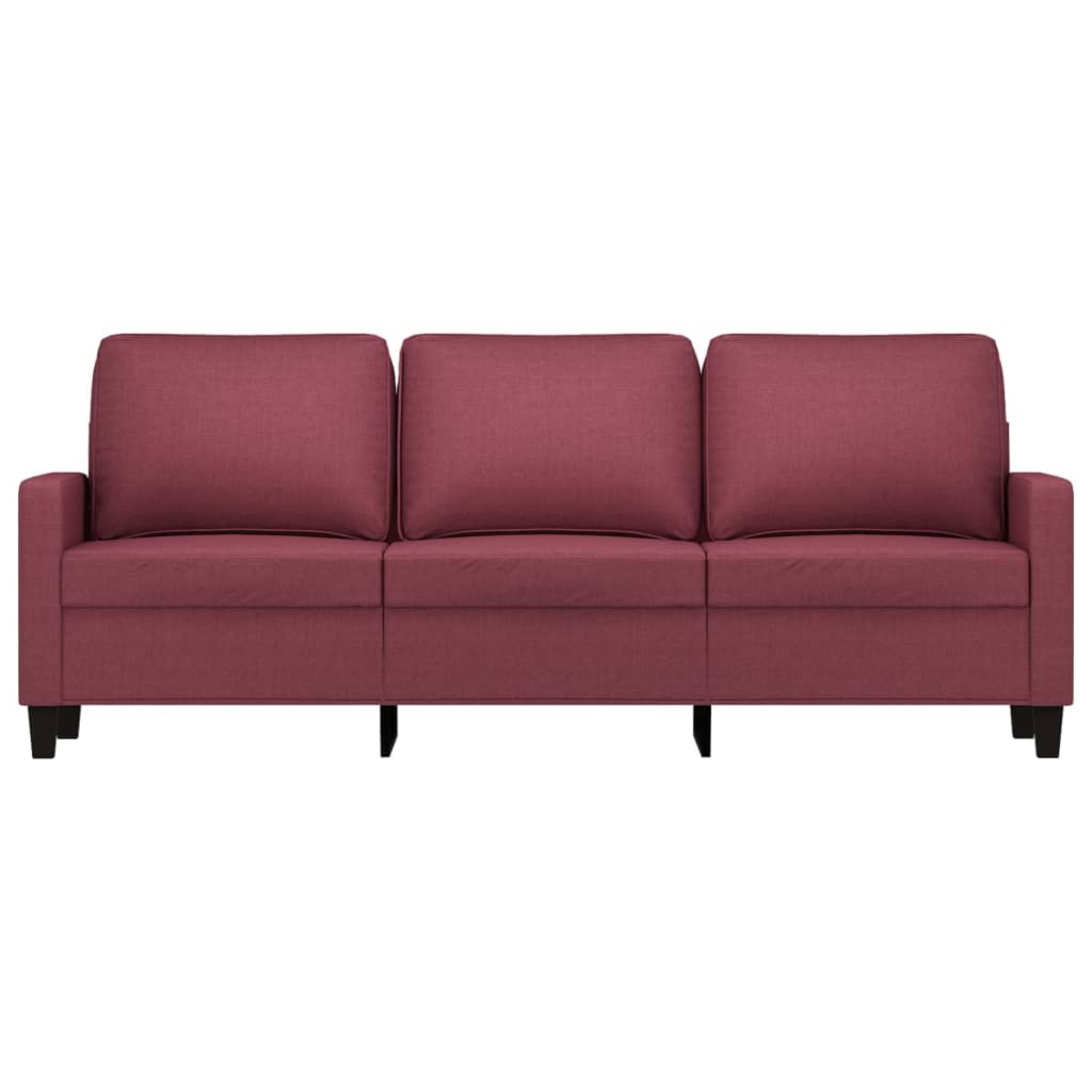 3-seater sofa, wine red, 180 cm, fabric