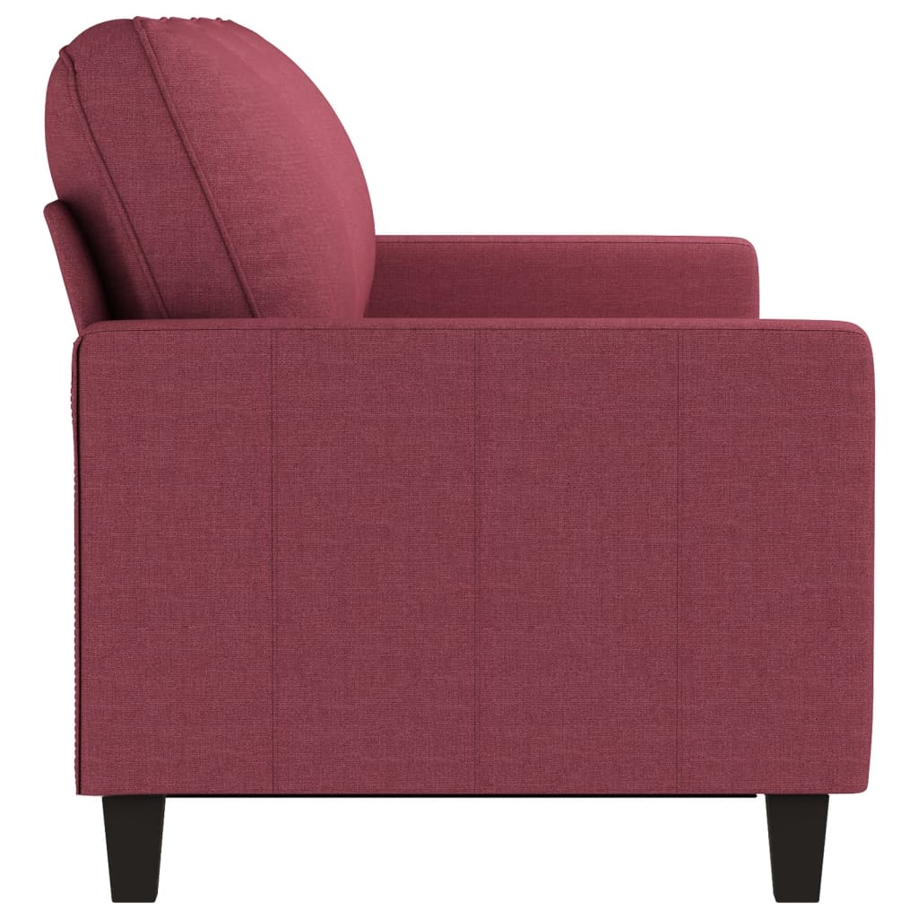 3-seater sofa, wine red, 180 cm, fabric