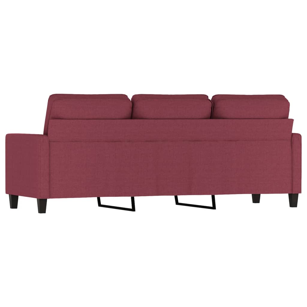 3-seater sofa, wine red, 180 cm, fabric