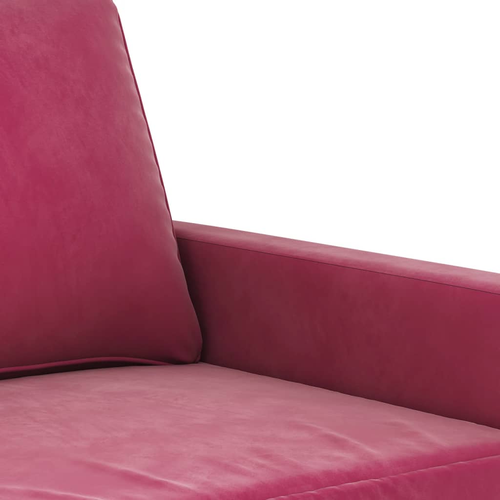Single sofa, wine red, 60 cm, velvet