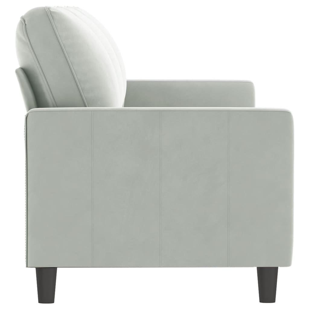 3-seater sofa, light gray, material 180CM velvet