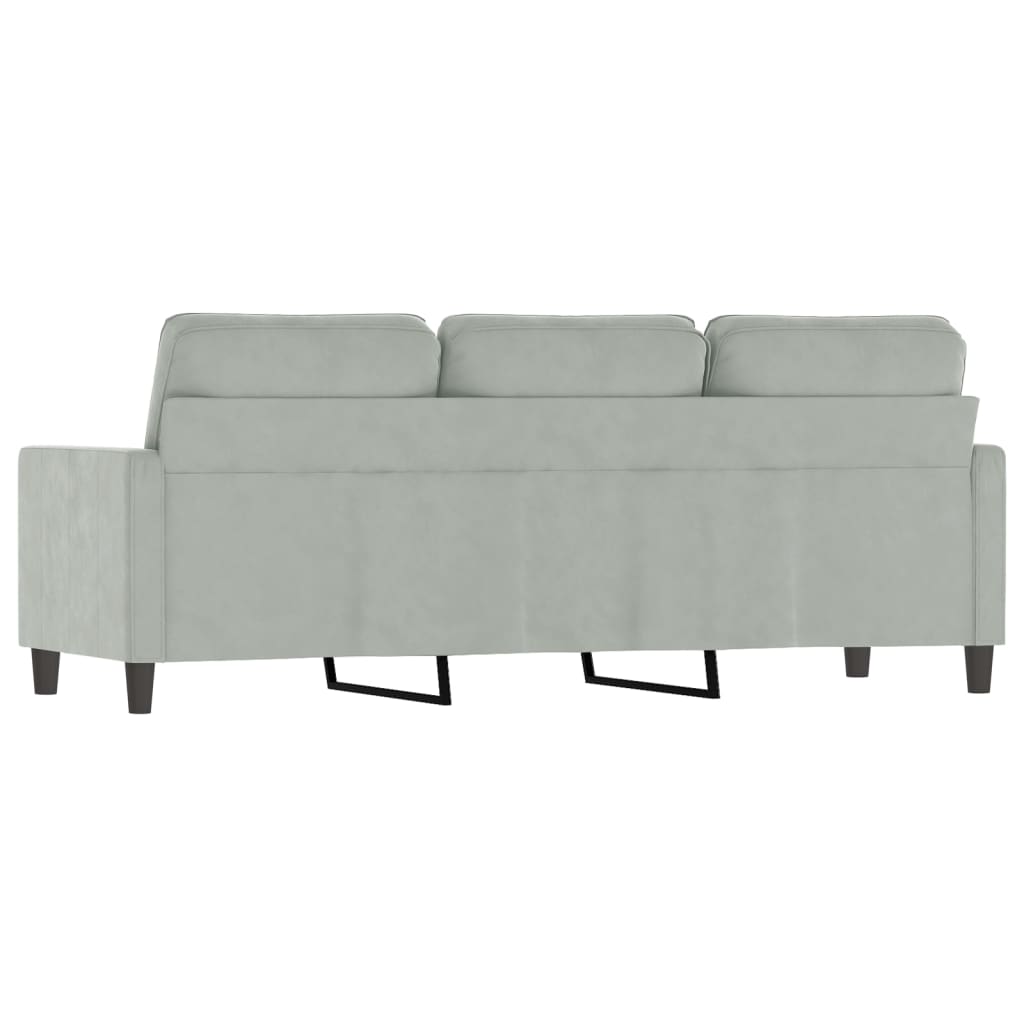 3-seater sofa, light gray, material 180CM velvet