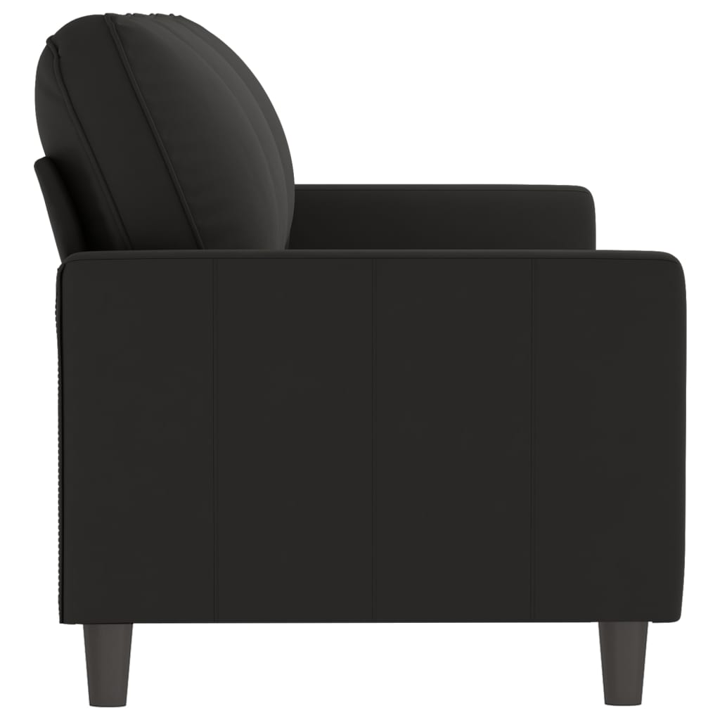 3-seater sofa, Black, 180 cm, velvet