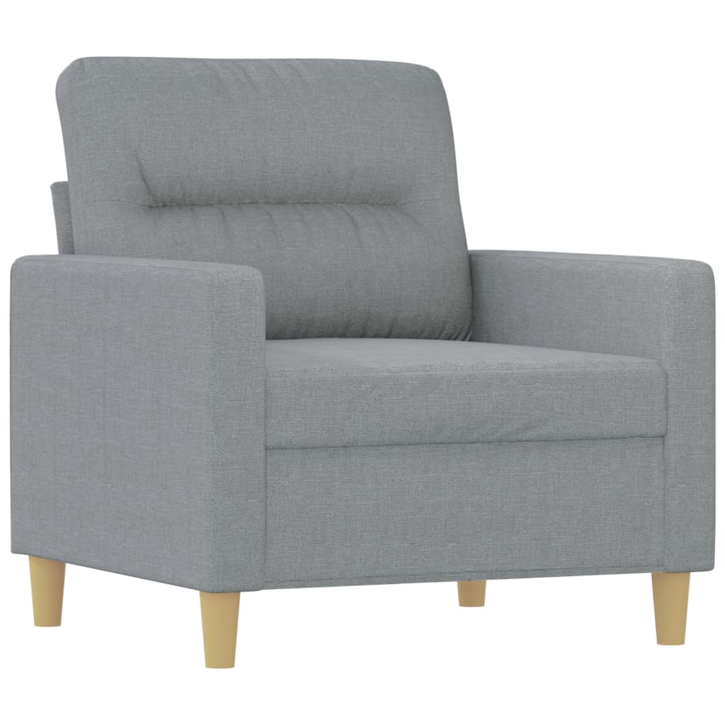 Sofa armchair, light grey, 60 cm, textile material