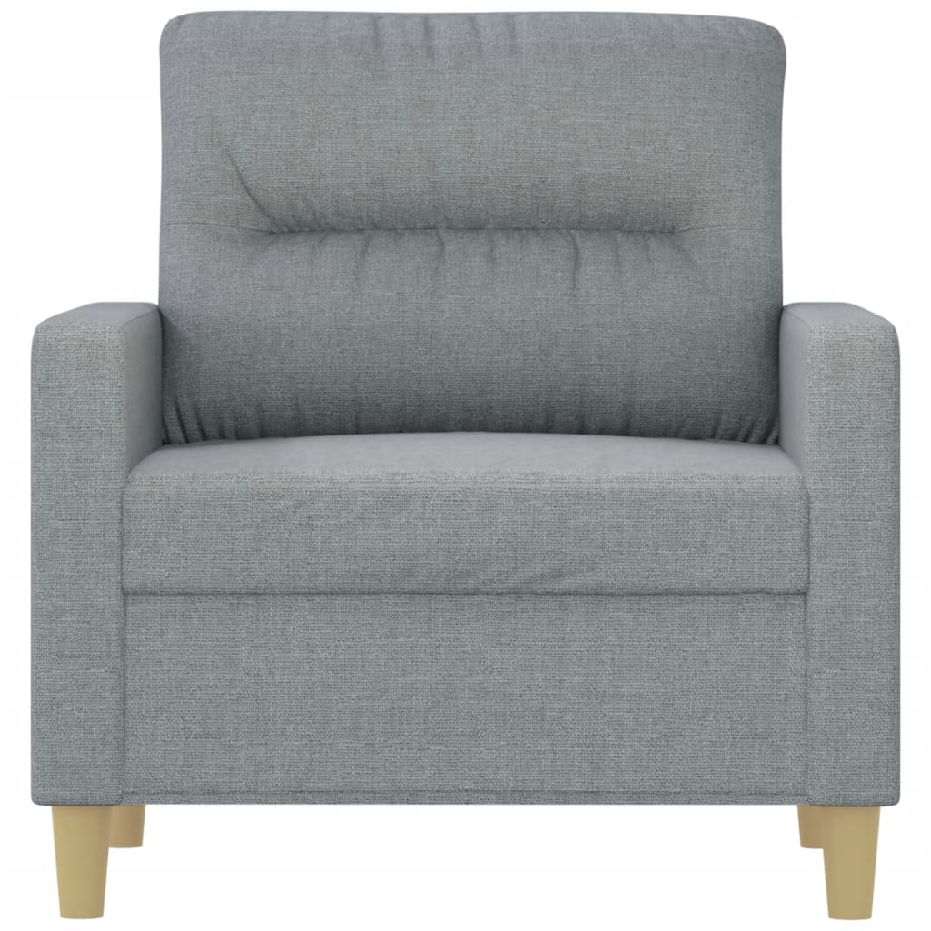 Sofa armchair, light grey, 60 cm, textile material