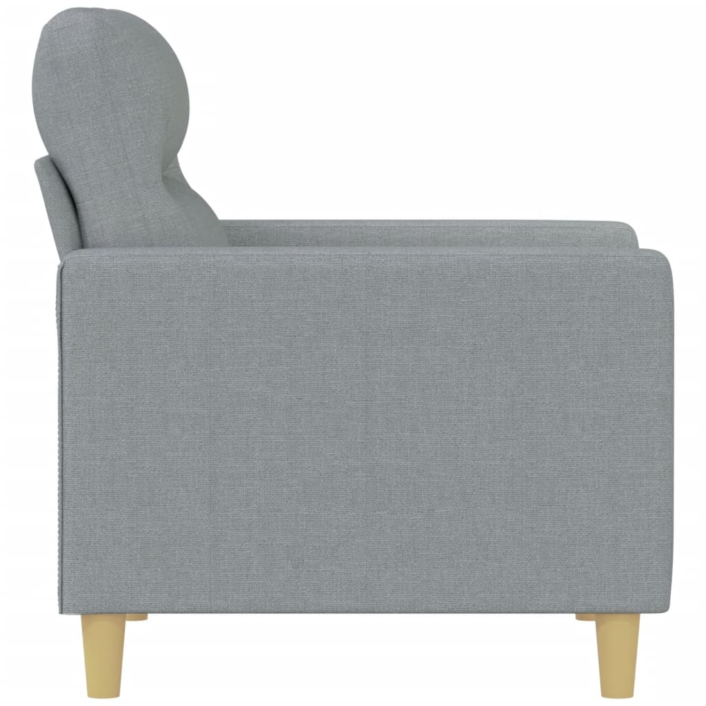 Sofa armchair, light grey, 60 cm, textile material