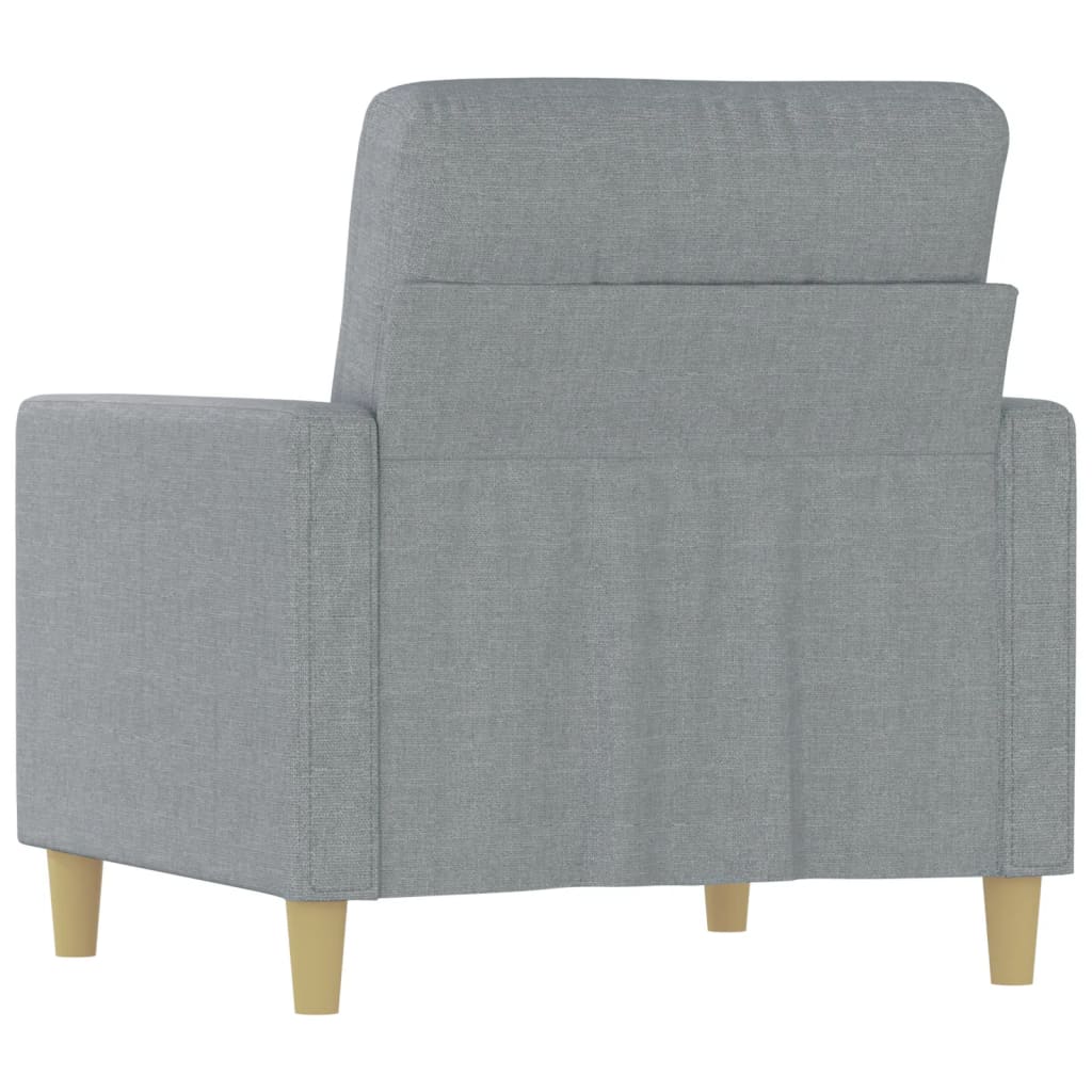 Sofa armchair, light grey, 60 cm, textile material