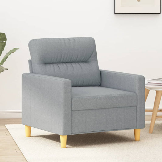Sofa armchair, light grey, 60 cm, textile material