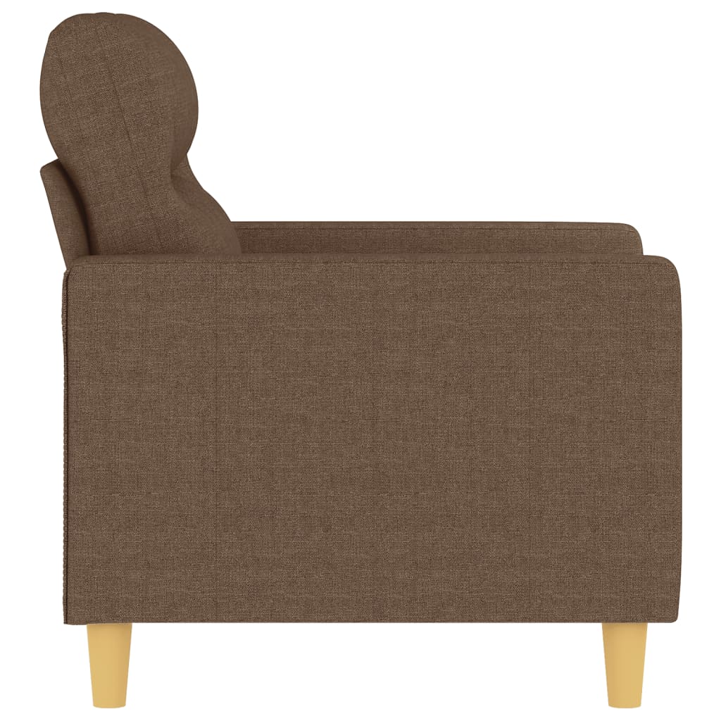 Sofa armchair, brown, 60 cm, textile material