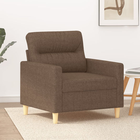 Sofa armchair, brown, 60 cm, textile material