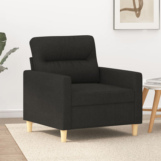 Sofa armchair, black, 60 cm, textile material