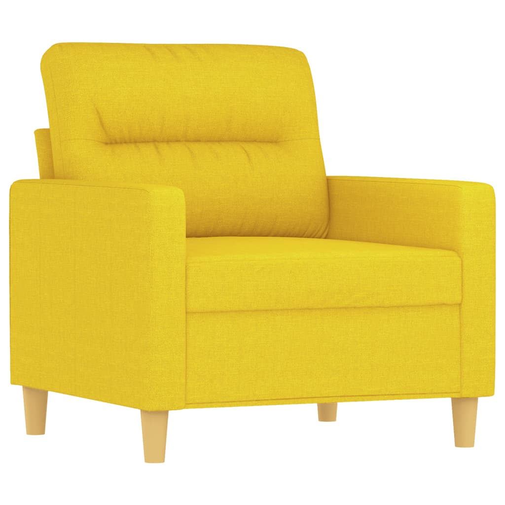 Sofa armchair, light yellow, 60 cm, fabric