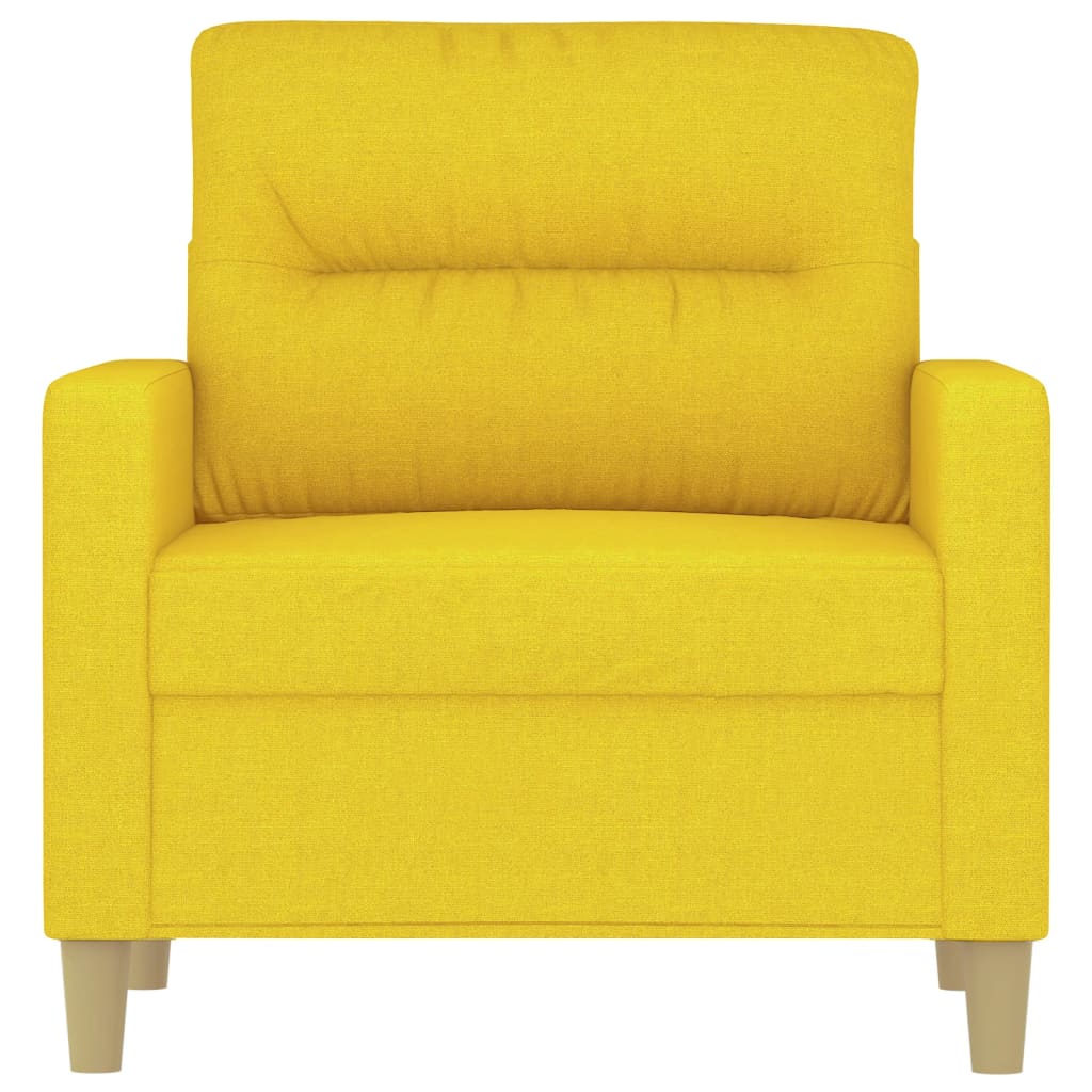 Sofa armchair, light yellow, 60 cm, fabric