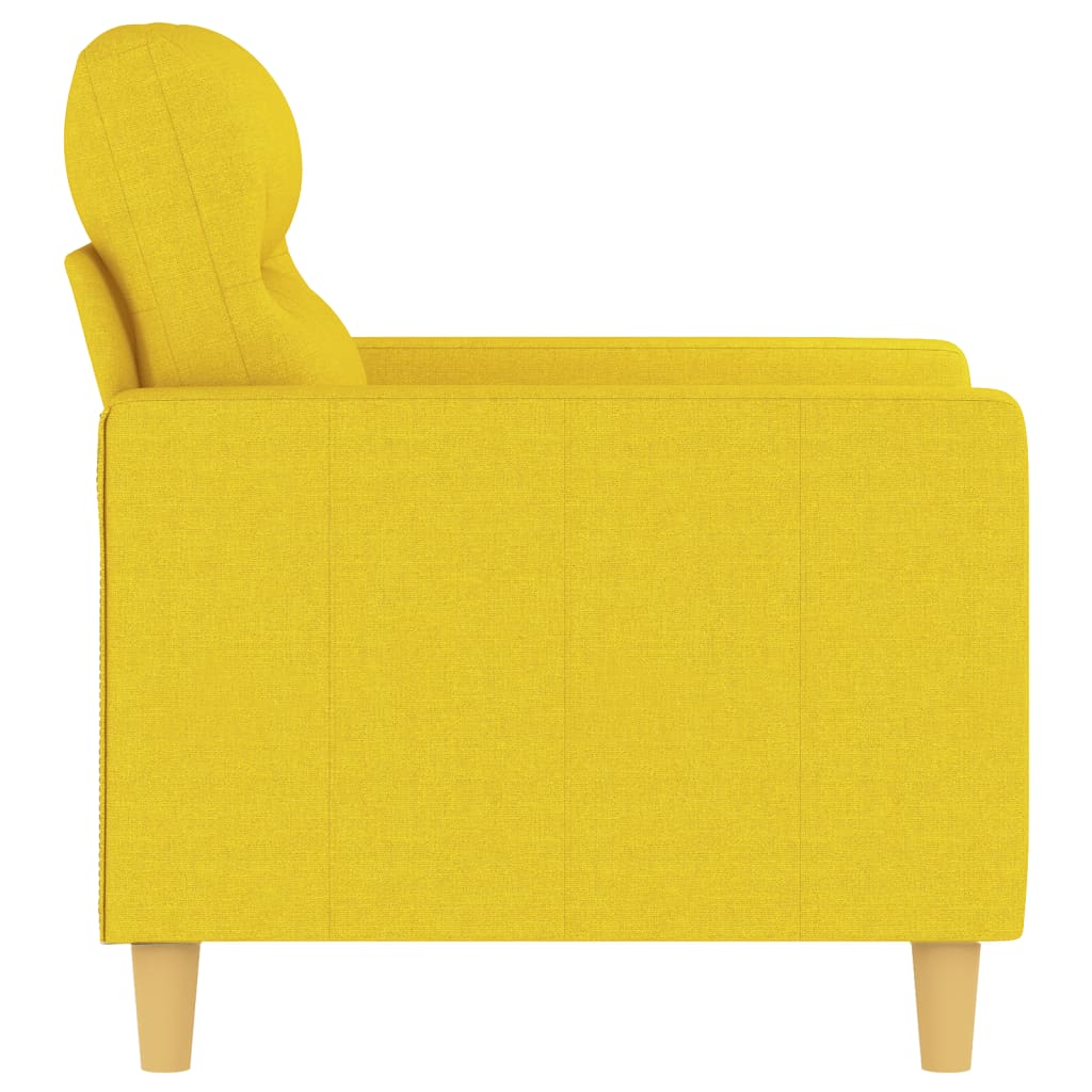 Sofa armchair, light yellow, 60 cm, fabric