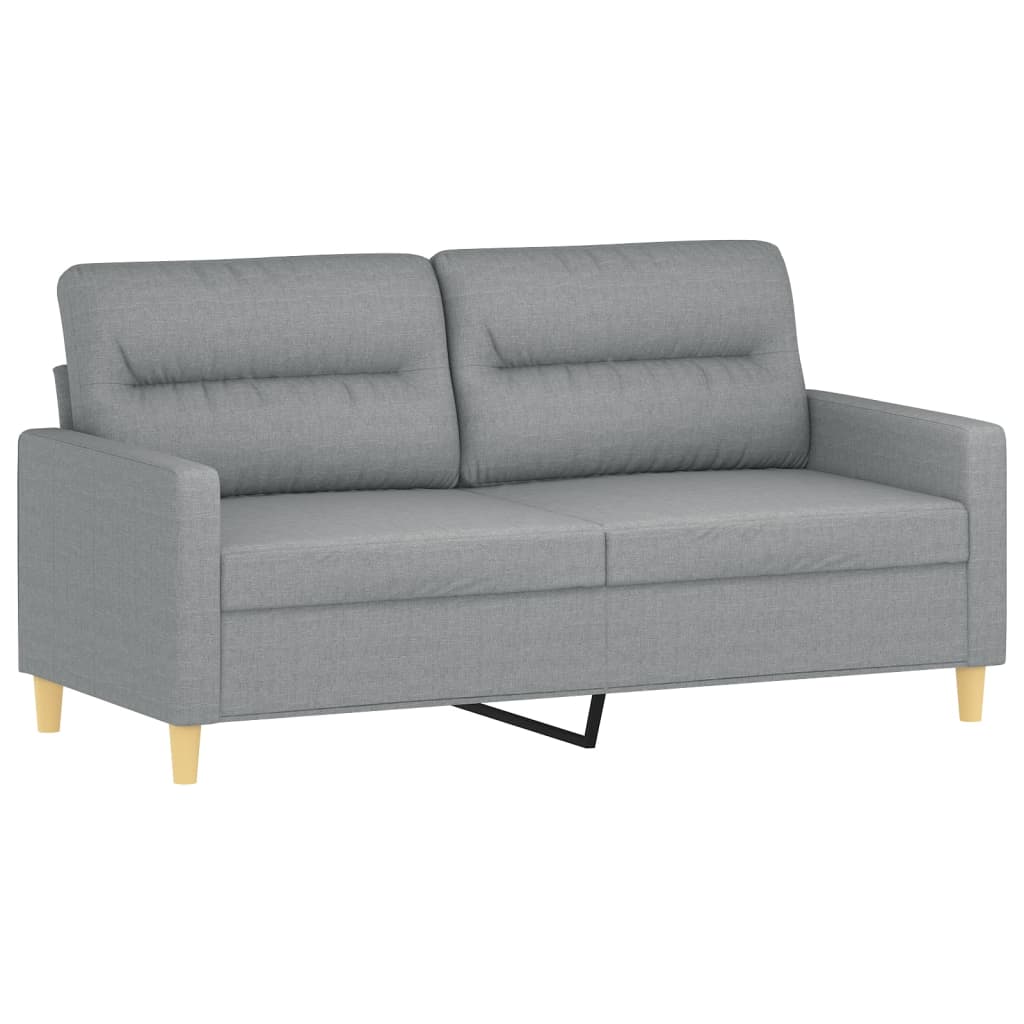 2-seater sofa, light grey, 140 cm, textile material