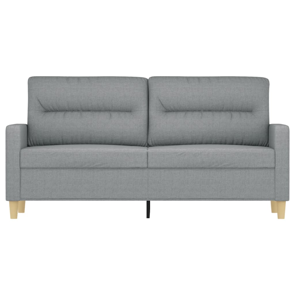 2-seater sofa, light grey, 140 cm, textile material