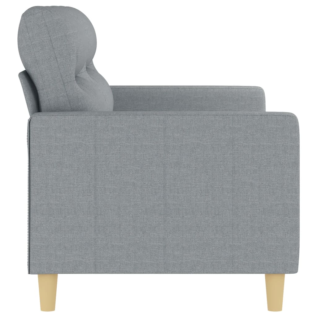 2-seater sofa, light grey, 140 cm, textile material