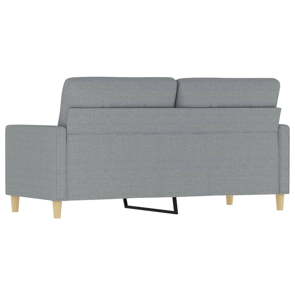 2-seater sofa, light grey, 140 cm, textile material