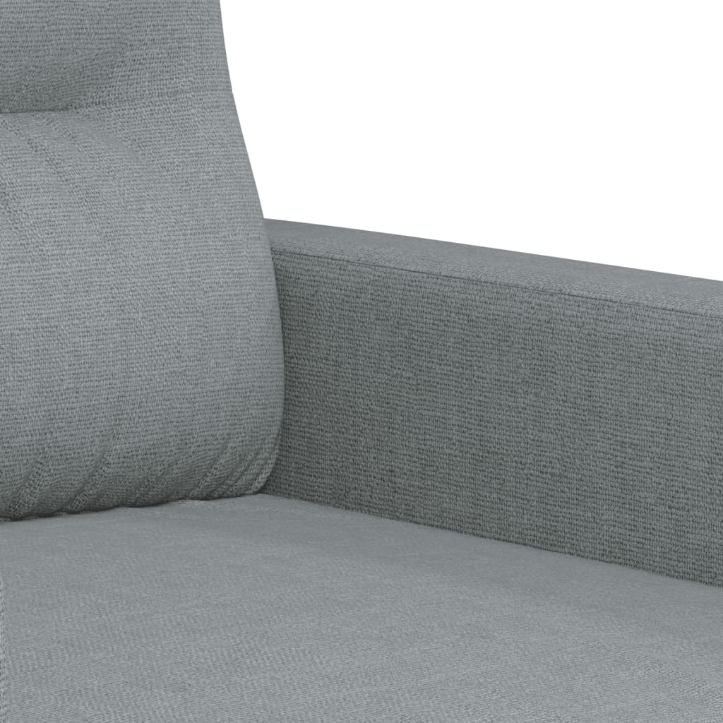 2-seater sofa, light grey, 140 cm, textile material