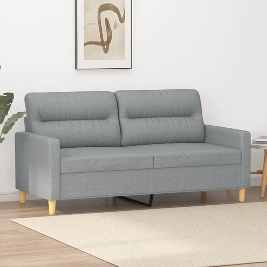 2-seater sofa, light grey, 140 cm, textile material