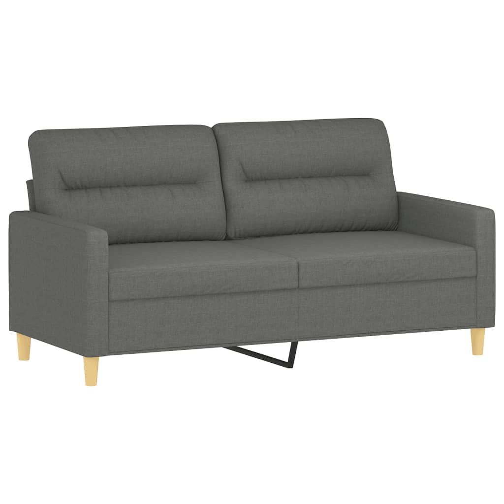 2-seater sofa, dark grey, 140 cm, fabric