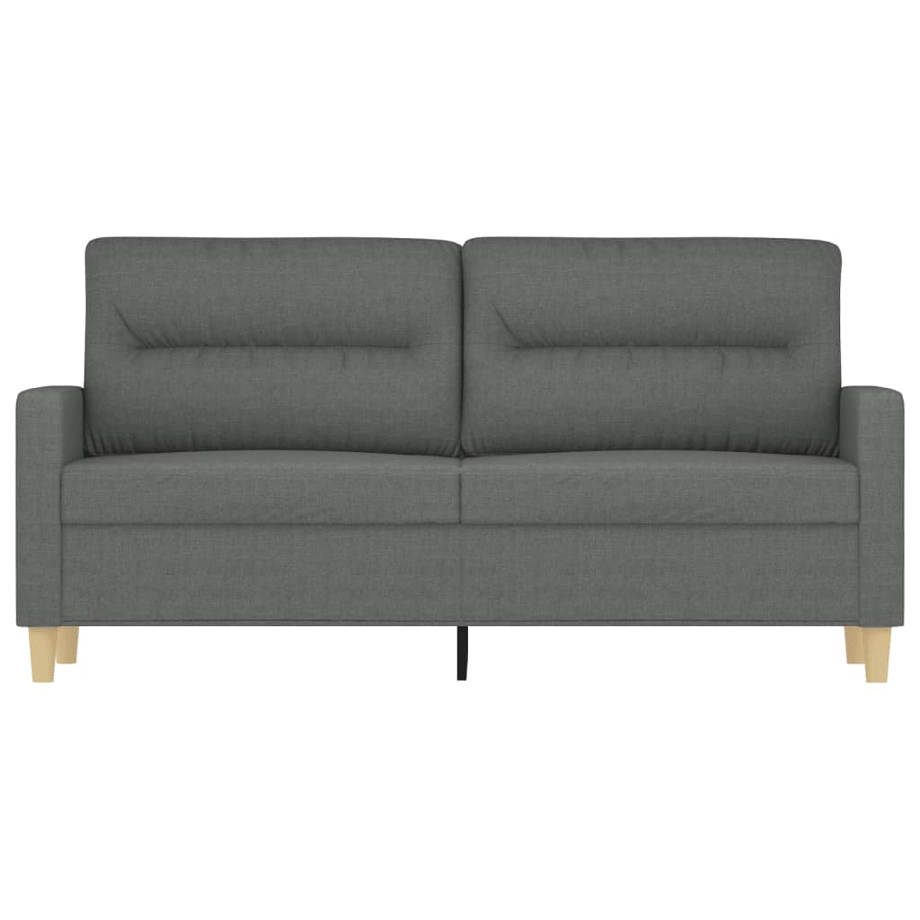 2-seater sofa, dark grey, 140 cm, fabric