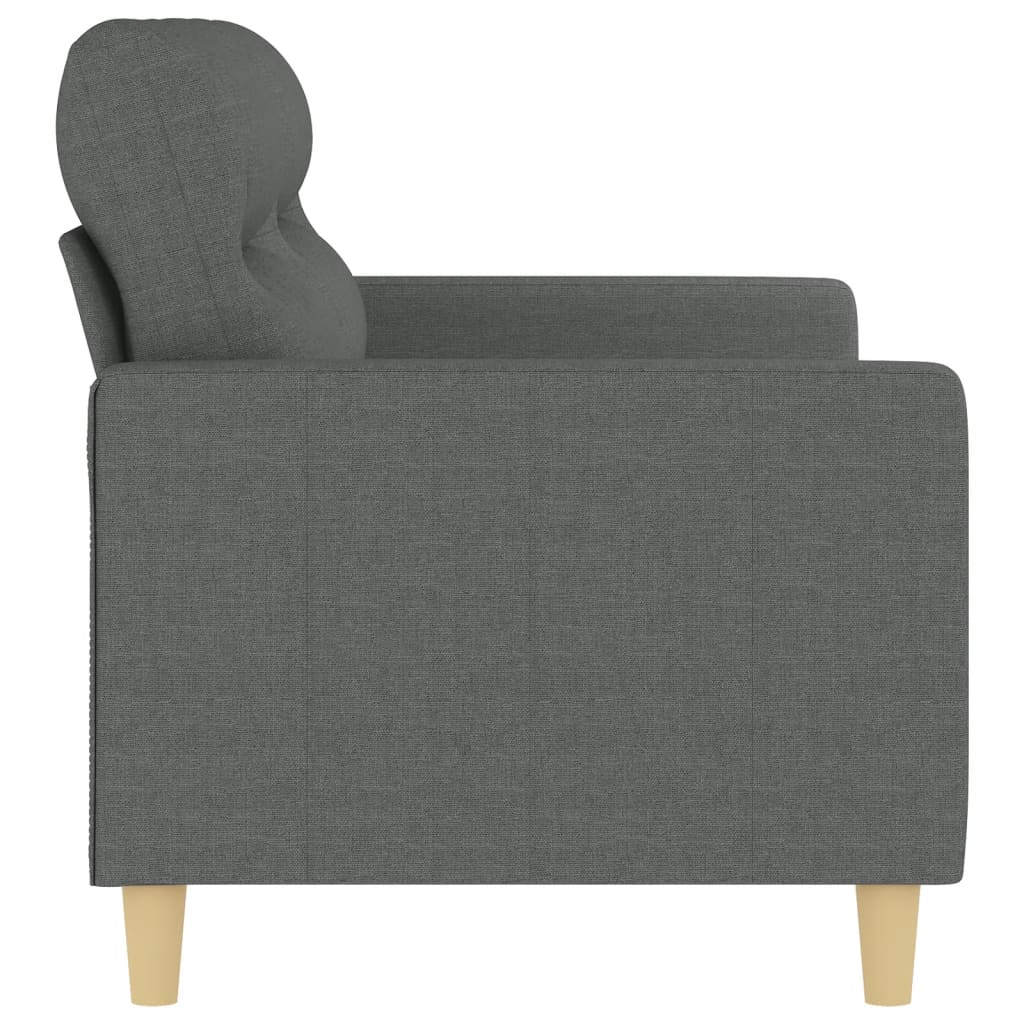 2-seater sofa, dark grey, 140 cm, fabric