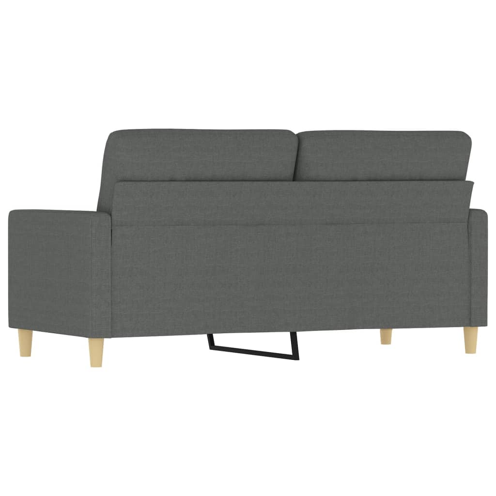 2-seater sofa, dark grey, 140 cm, fabric