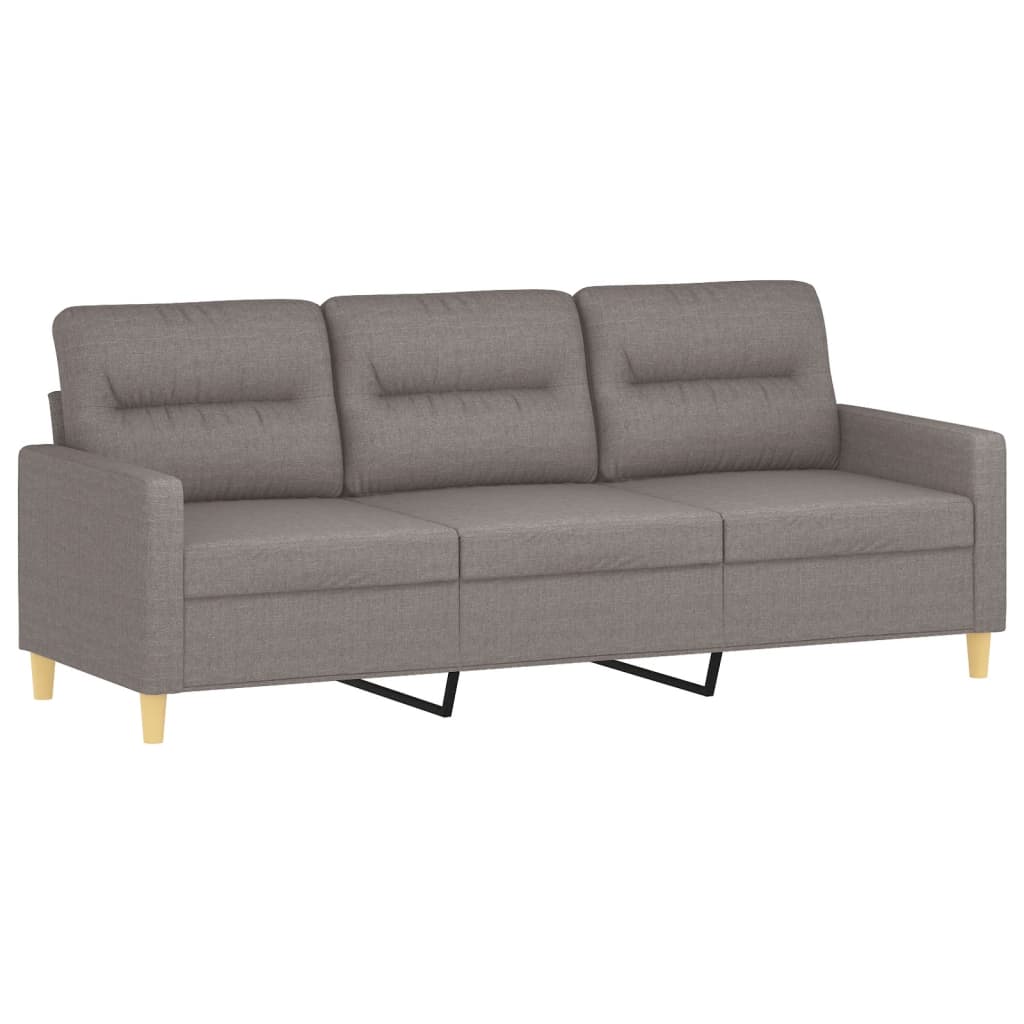 3-seater sofa, taupe, 180 cm, textile material
