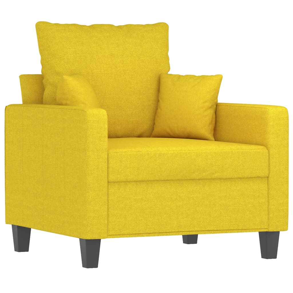 Sofa armchair, light yellow, 60 cm, fabric