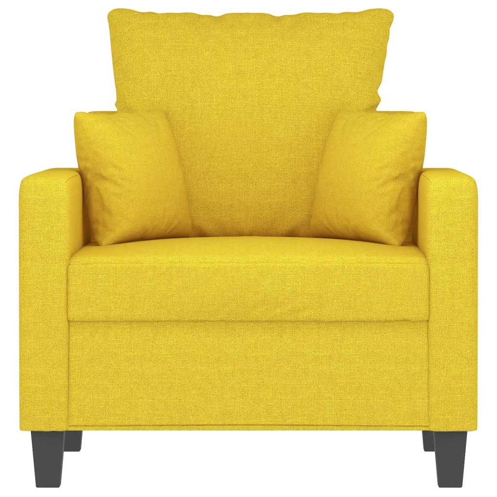 Sofa armchair, light yellow, 60 cm, fabric