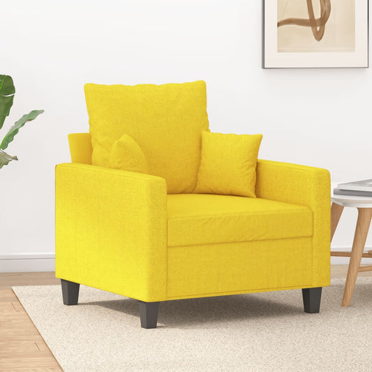 Sofa armchair, light yellow, 60 cm, fabric