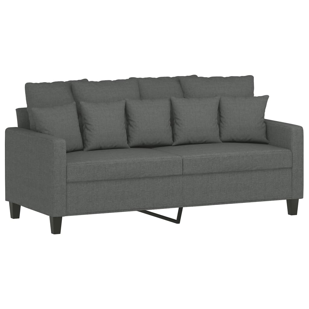 2-seater sofa, dark grey, 140 cm, fabric