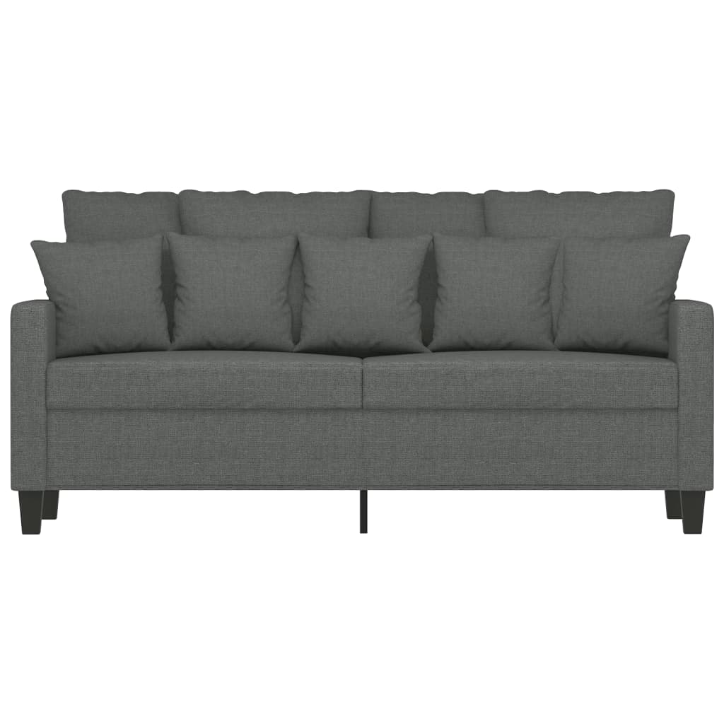 2-seater sofa, dark grey, 140 cm, fabric