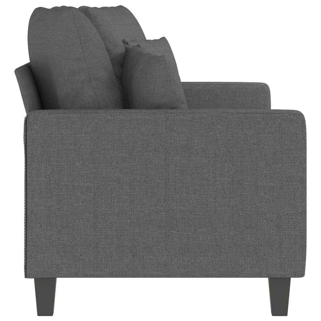 2-seater sofa, dark grey, 140 cm, fabric