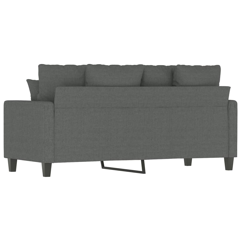 2-seater sofa, dark grey, 140 cm, fabric