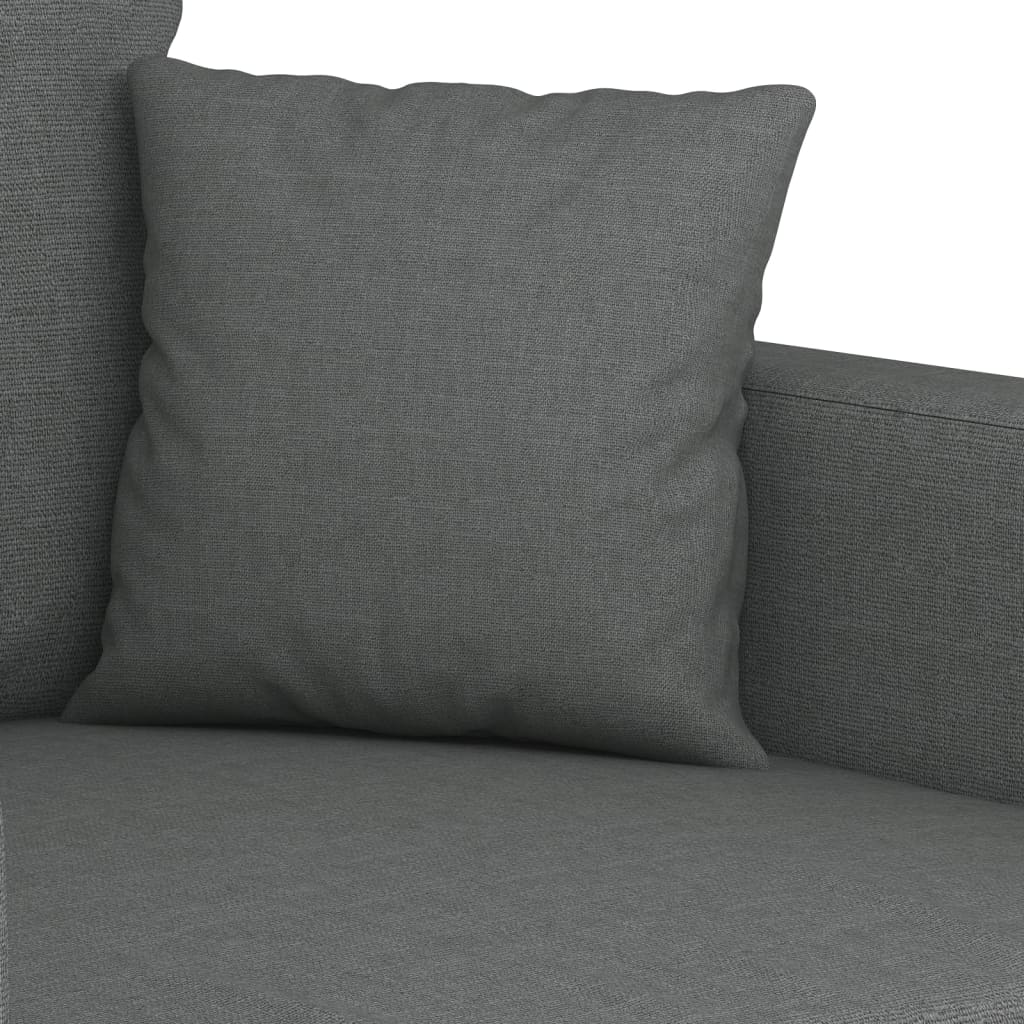 2-seater sofa, dark grey, 140 cm, fabric