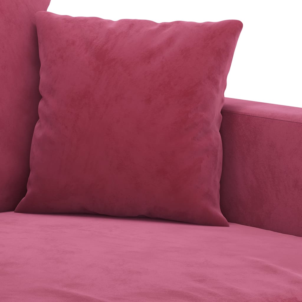 2-seater sofa, wine red, 140 cm, velvet