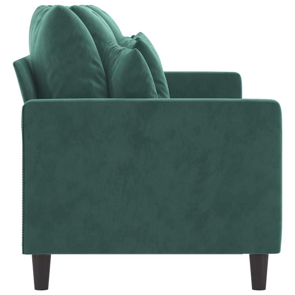 3-seater sofa, dark green, 180 cm, velvet