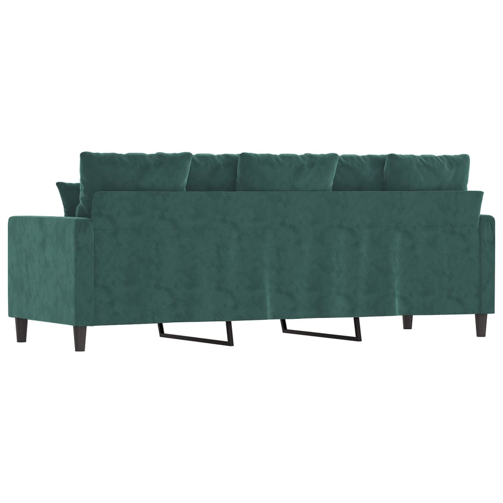3-seater sofa, dark green, 180 cm, velvet